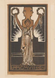 Femme en robe romaine