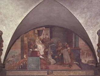 Saint Antonin se présente au Pape Eugène III en tant qu