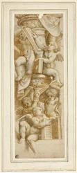 Cinq Putti avec des Livres