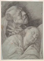 Deux apôtres, étude pour La Cène