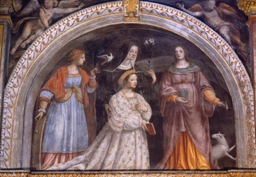 Ginevra Bentivoglio Sforza prenant le voile