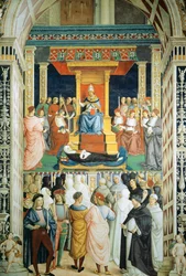 Pie II canonisant Sainte Catherine de Sienne en 1461