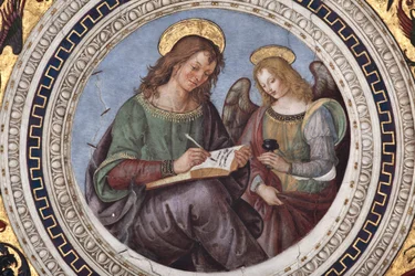 Saint Matthieu (détail) des Quatre Évangélistes (fresque)