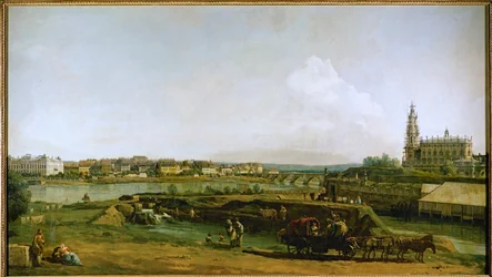 Dresde, Allemagne, vue de la rive gauche de l