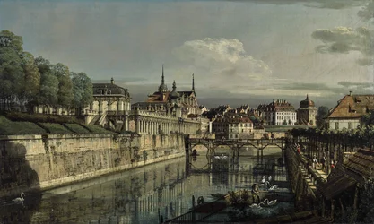 Allemand : Dresden, am Zwinger Vue des douves du Zwinger