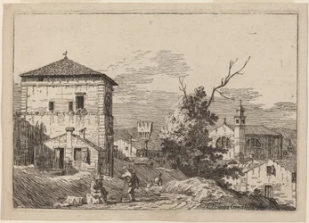 Paysage avec un arbre mort