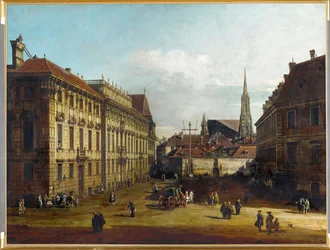 Lobkowitzplatz à Vienne, Autriche (huile sur toile)