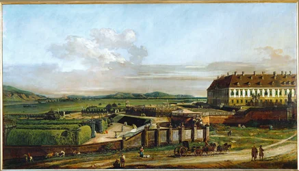 Château de Schlosshof, Autriche, vu du nord, construit par le prince Eugène de Savoie (huile sur toile)