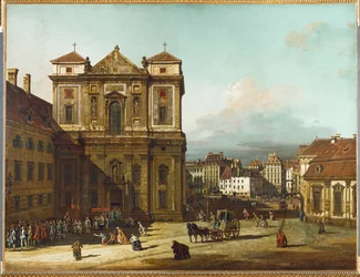 Le Freyung à Vienne, Autriche, vu du nord-ouest (huile sur toile)