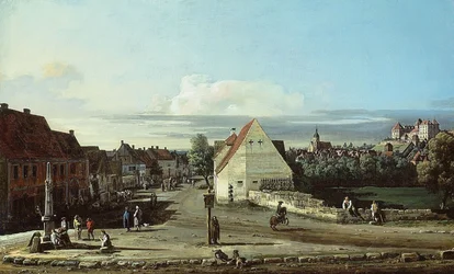 Vue de Pirna avec la forteresse de Sonnenstein