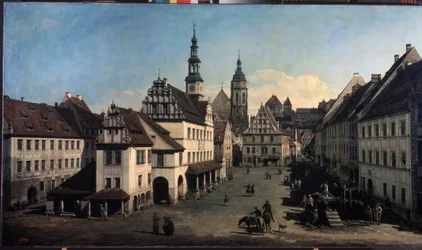 La place du marché de Pirne, Allemagne