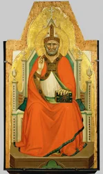 Saint Pierre ou un saint évêque (peinture sur bois)