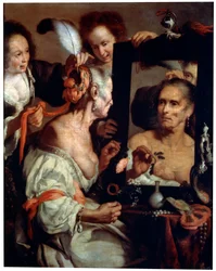 Vieille coquette Vanitas, après 1630