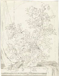 Vase avec des fleurs pour une niche