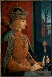 Empereur Maximilien I, avec couronne, sceptre et épée