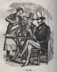 Le café - gravure dans « La Physiologie du goût » de Jean Anthelme Brillat Savarin