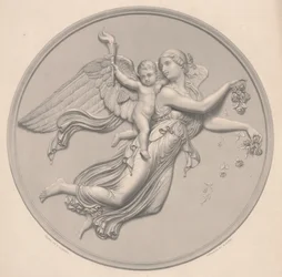 Matin, dessiné par F. R. Roffe (fl.1850-63), gravé par William Callio Roffe (1817-89), milieu du 19ème siècle (reproduction de gravure)