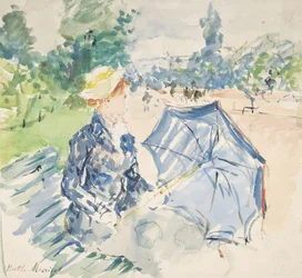 Une femme assise sur un banc de l