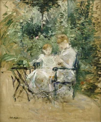 Dans le jardin, vers 1885