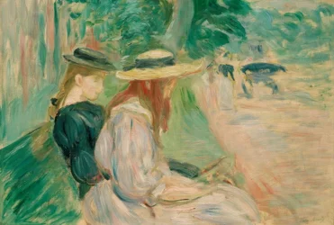 Sur un banc du Bois de Boulogne