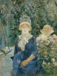 Femme dans un jardin