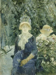 Femme dans un jardin