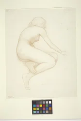 Modèle accroupi