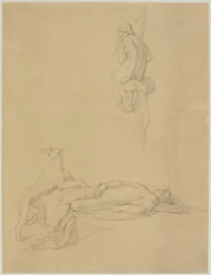 Études de nu pour "Narcisse et Écho" d