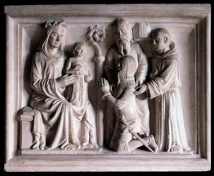 La Vierge présentant Jésus à trois personnes