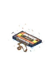 Cassette audio déroulée