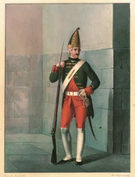 Grenadier du régiment Izmailovsky en 1762, fin des années 1830