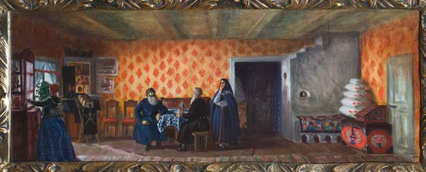 Décor préparatoire pour la pièce de théâtre La mort de Pasukhin