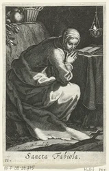 Sainte Fabiola de Rome comme ermite