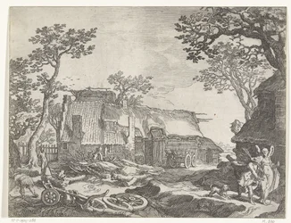 Paysage avec ferme et Tobie et l