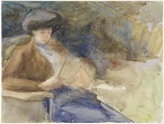 Femme assise lisant