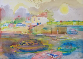 Village près de la rivière, 1989