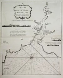 Plan de la route et du port de Fowey ou Foy par le lieutenant James Cook de la Royal Navy