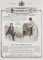 Publicité pour The Gramophone Comany