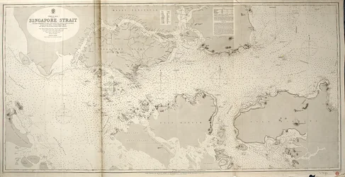 Mer de Chine, détroit de Singapour par le commandant JW Reed et les lieutenants de navigation TH Tizard... assistés par les officiers du HMS Rifleman 1865-69