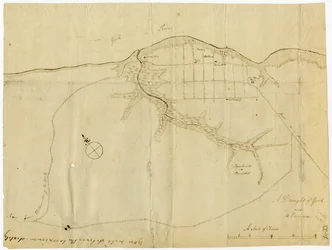 Carte de Yorktown, Virginie, octobre 1781