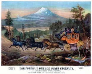 Un voyage en diligence, USA, 19e siècle, 1937