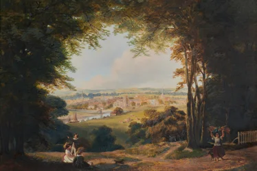 Vue en vignette de Maidstone depuis le sud