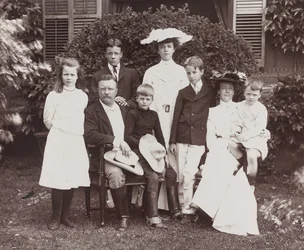 Le Président Theodore Roosevelt, sa femme Edith et leur famille