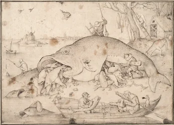 Les gros poissons mangent les petits poissons, 1556