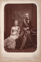 Le prince héritier Rodolphe avec la princesse Stéphanie de Belgique à l