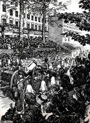 Le dernier voyage du roi Édouard VII à travers Londres : le cortège funèbre à Piccadilly, 1910