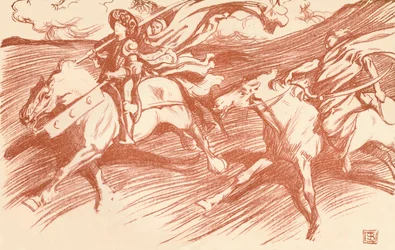 Le Chevalier et ses compagnons, vers 1898
