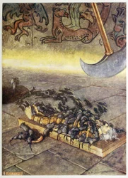 "Ils se sont amassés sur moi en tas toujours plus nombreux." (tiré de Contes choisis de mystère, pub. 1909)