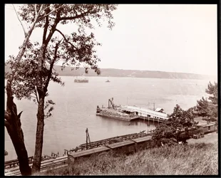 Vue nord-est depuis Riverside Drive et Park vers le fleuve Hudson, New York, c.1893