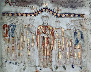 Art byzantin : "Assemblée du chapitre de la Cathédrale de Gaète composée d